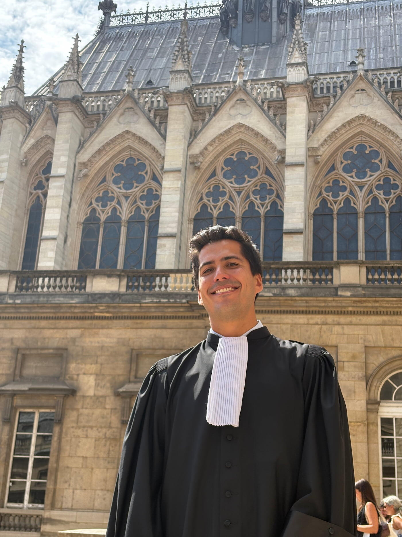 Leonel Bustamante — Avocat au Barreau de Paris Attorney Leonel Bustamante at the Palais de Justice in Paris following his Bar oath ceremony.